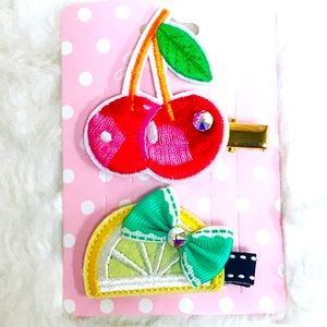 Cherry & Lemon hair clip